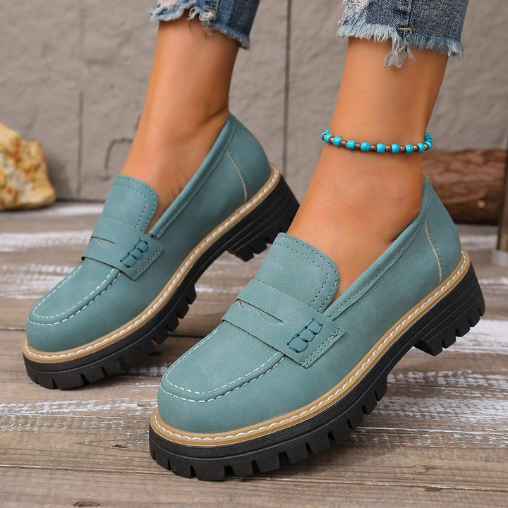 Damen Chunky-Loafer mit profilierter Gummilaufsohle und klassischem Penny-Riemen – Lioré