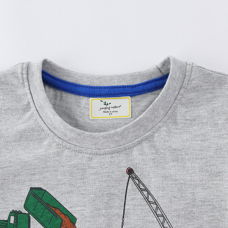 Jungen Langarmshirt mit buntem Baustellenfahrzeug-Design Echo Archiv