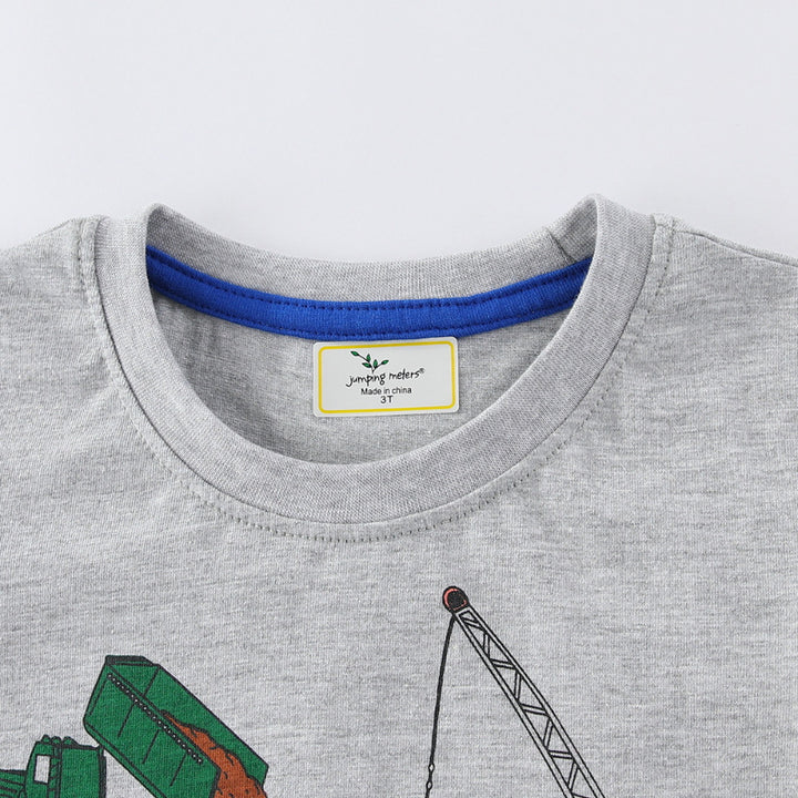 Jungen Langarmshirt mit buntem Baustellenfahrzeug-Design Echo Archiv