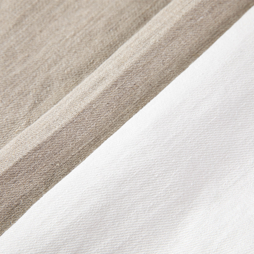 Damen Hochtaillierte Leinenhose mit weitem Bein, Bügelfalte und Gürtelschlaufen Echoarchiv