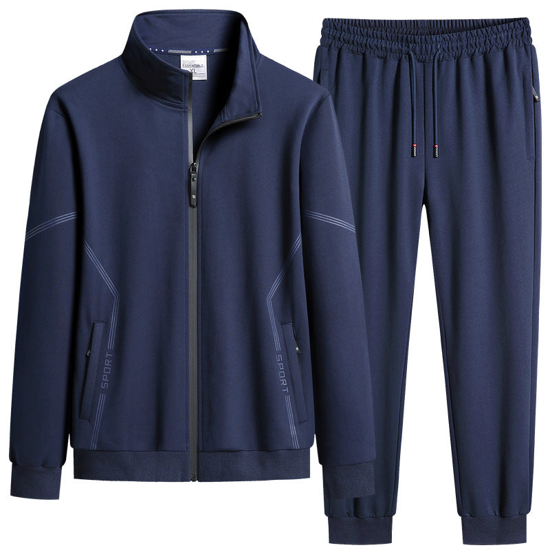 Men's performance zip-front track jacket and tapered jogger set – Marzano