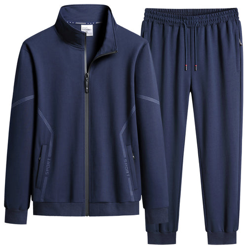 Men's performance zip-front track jacket and tapered jogger set – Marzano