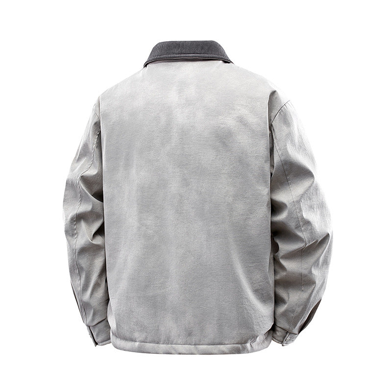 Herren Lässige Kunstlederjacke mit Teddyfutter Echo Archiv 1787738670