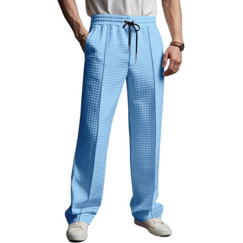 Herren lässige Freizeithose mit elastischem Bund und strukturiertem Design Echoarchiv