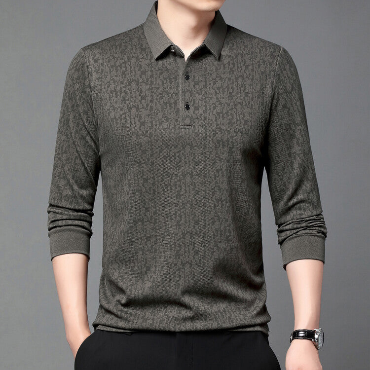 Herren elegantes Poloshirt mit strukturiertem Design Echoarchiv