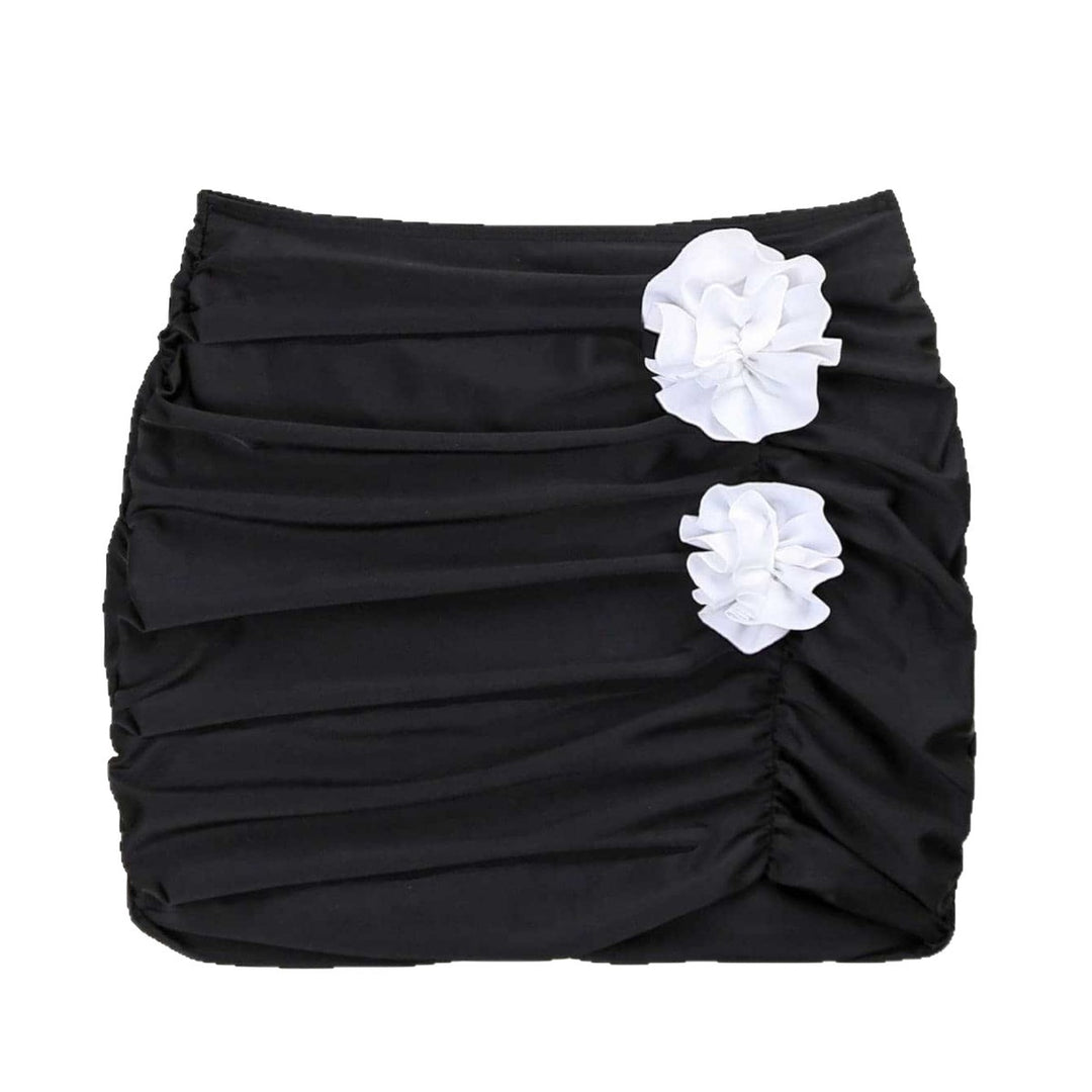Damen Faltensetz mit dekorativen Blumen Echo Archiv