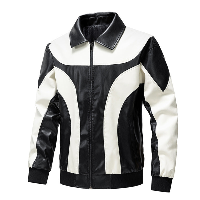 Herren Modische Retro-Lederjacke Echo Archiv