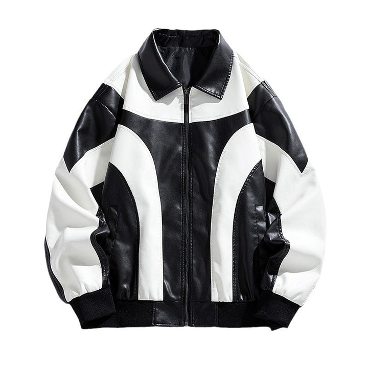 Herren Modische Kunstlederjacke im sportlichen Design Echo Archiv