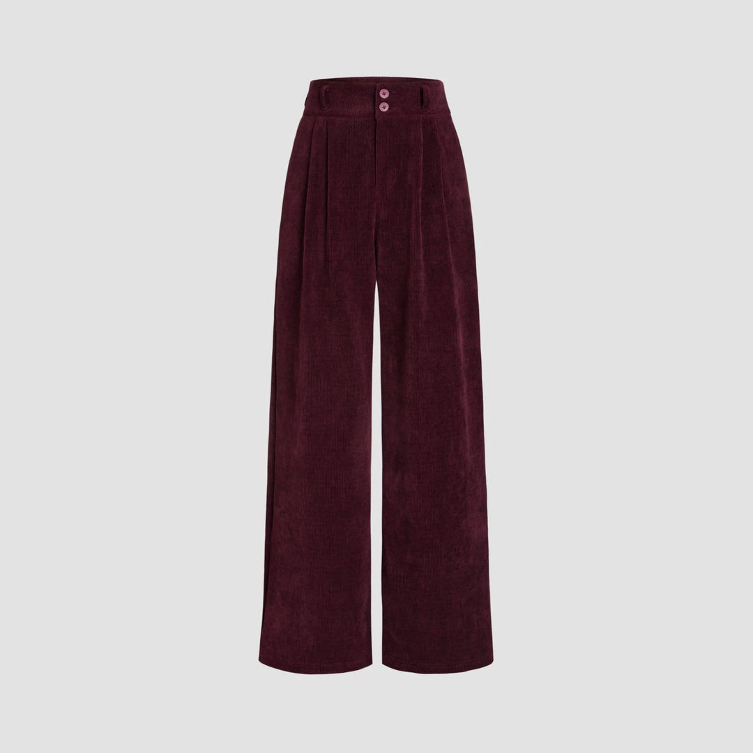Damen Elegante und Weit geschnittene Cordhose Echo Archiv