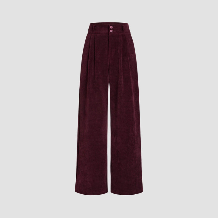 Damen Elegante und Weit geschnittene Cordhose Echo Archiv
