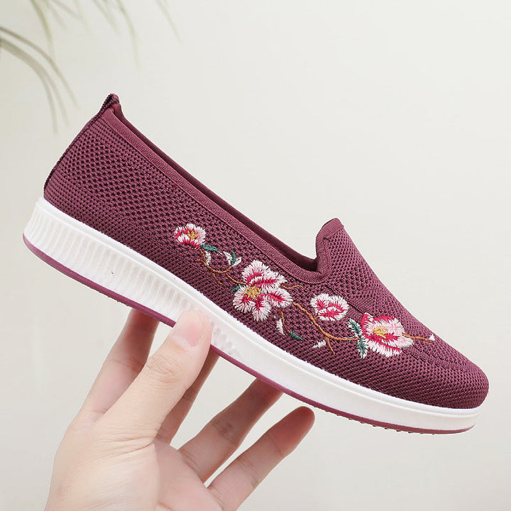 Damen Slip-On Sneaker mit floralem Stickmuster Echo Archiv