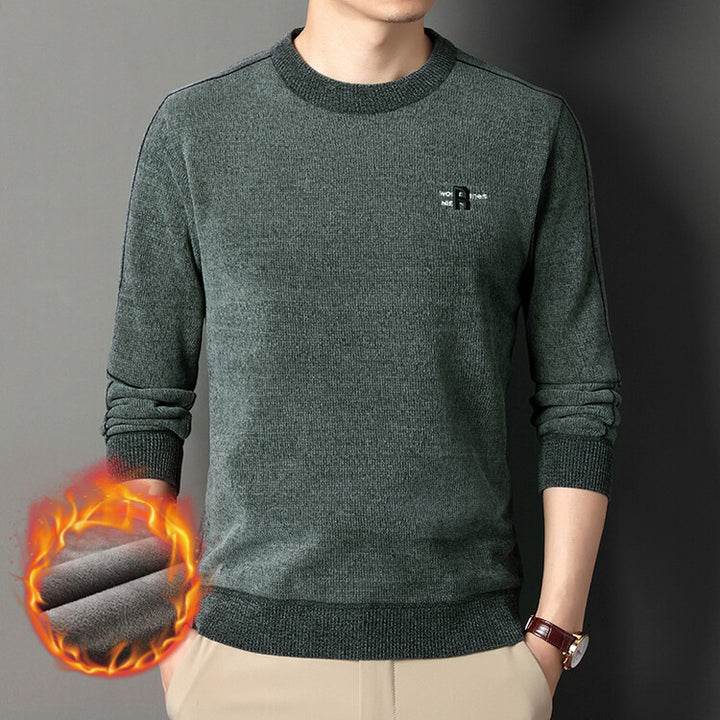 Herren hochwertige, atmungsaktive Strickpullover mit Rundhalsausschnitt Echoarchiv
