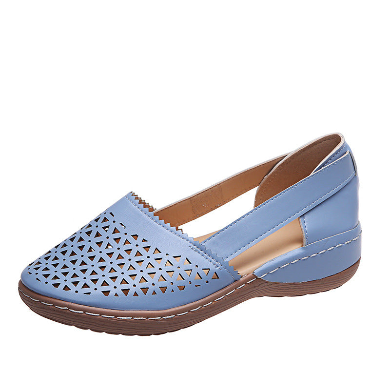 Damen  perforierte Slipper-Pumps mit seitlichen Cut-Outs elastischem Fersenband und dämpfender Komfortsohle Echo Archiv