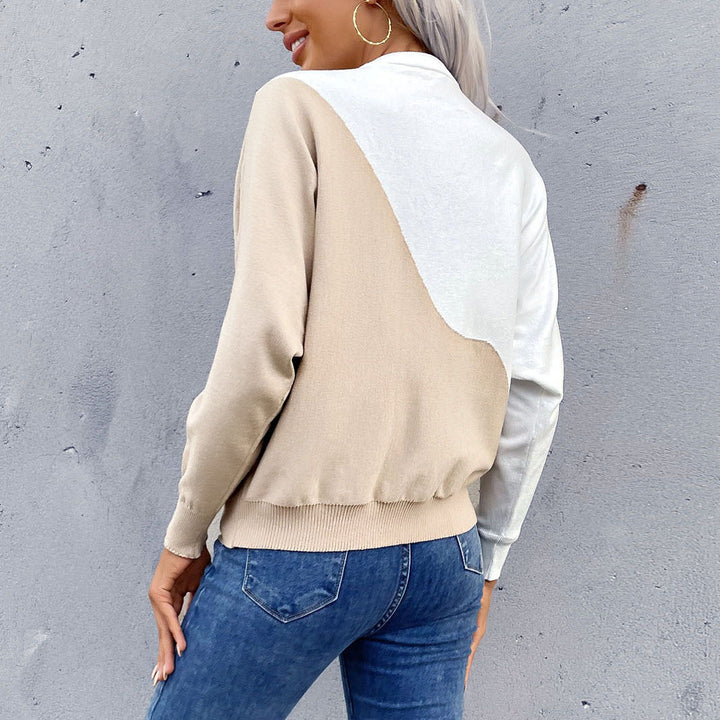 Damen Oversize-Sweatshirt mit asymmetrischem Colorblock und überschnittener Schulter Echoarchiv