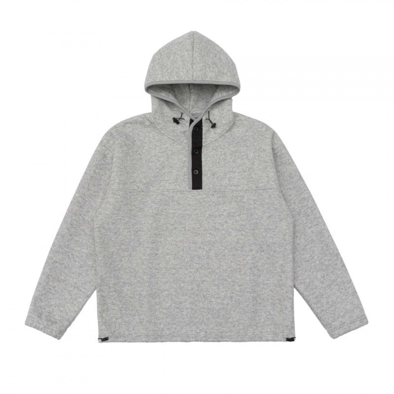 Unisex Kapuzenpullover mit Knopfleiste und weichem Fleece-Innenfutter Echo Archiv