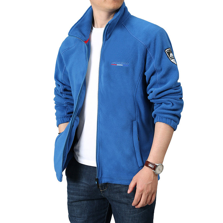 Herren Fleece-Outdoorjacke mit Stehkragen und durchgehendem Reißverschluss Echo Archiv