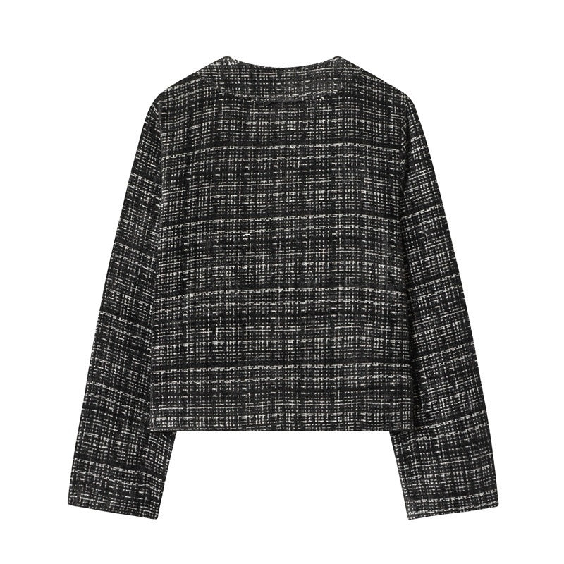 Damen Boxy-Tweedjacke im Bouclé‑Look mit verdeckter Knopfleiste und kastiger Silhouette Echo Archiv