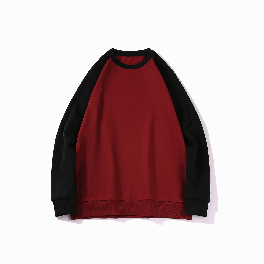 Herren Raglan‑Sweatshirt mit kontrastärmel, weichem Fleece‑Innenfutter und geripptem Saum Echo Archiv