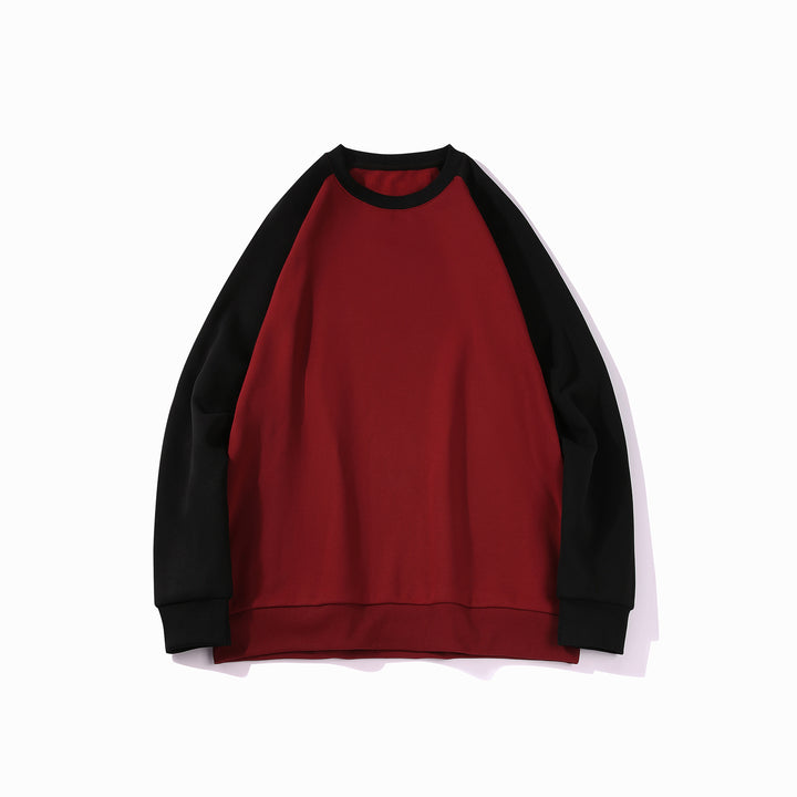 Herren Raglan‑Sweatshirt mit kontrastärmel, weichem Fleece‑Innenfutter und geripptem Saum Echo Archiv