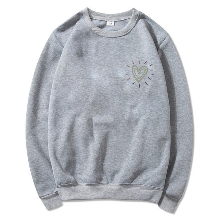 Damen Bequemer Sweatshirt mit Herzmotiv Echoarchiv