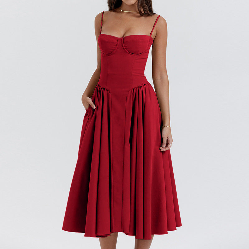 Elegantes, trägerloses Maxikleid für Damen mit fließendem Rock Echo Archiv