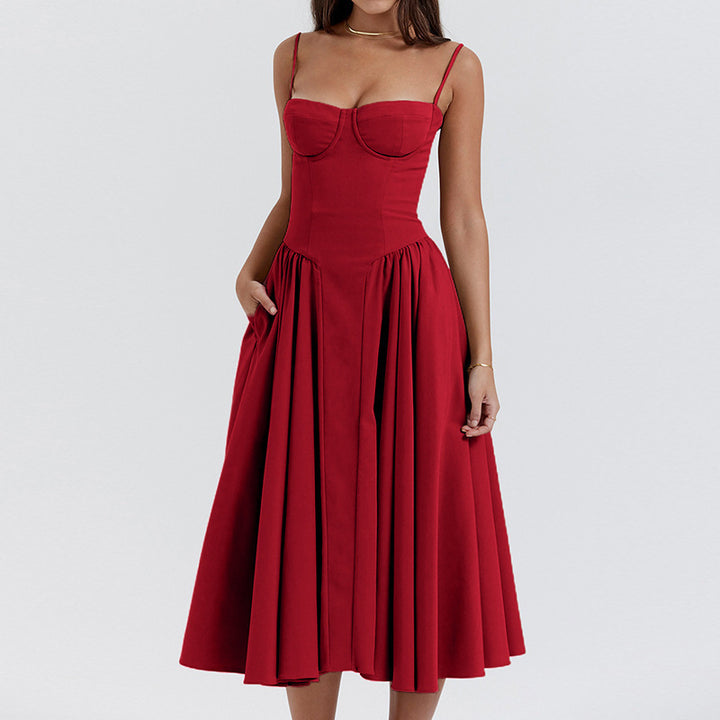 Elegantes, trägerloses Maxikleid für Damen mit fließendem Rock Echo Archiv