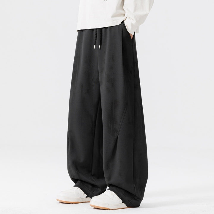Herren Extraweite Relax-Freizeithose aus French-Terry mit Tunnelzug, Bügelfalten & Oversize-Bein Echoarchiv