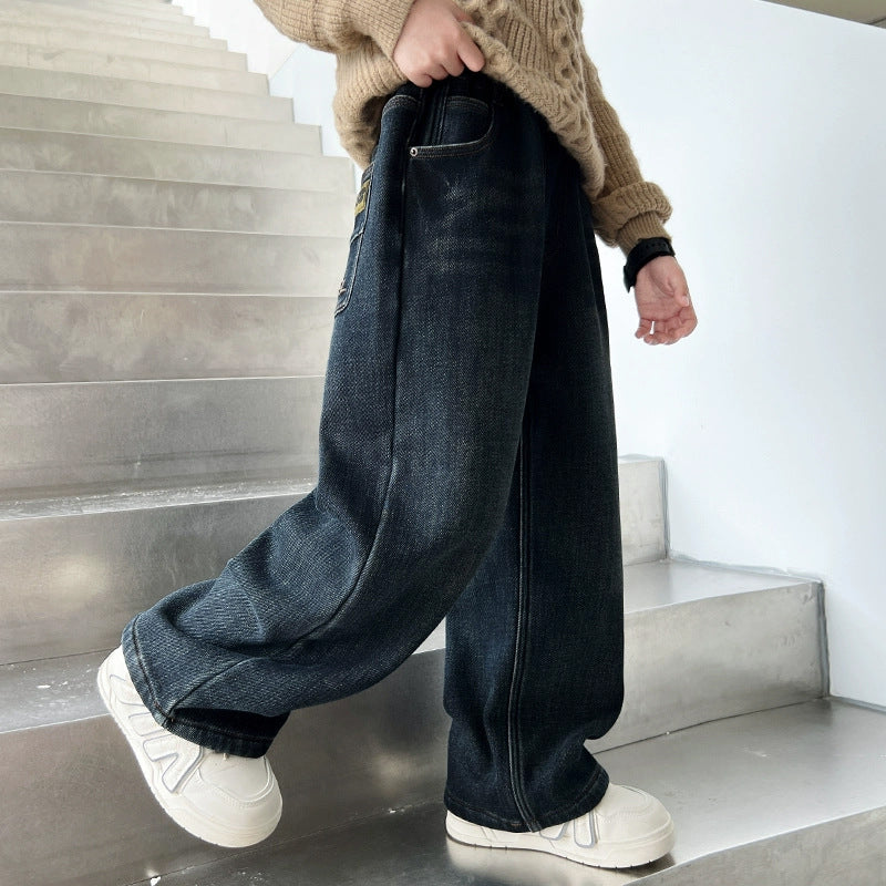 Unisex lässige weit geschnittene Jeans mit praktischen Seitentaschen Echo Archiv
