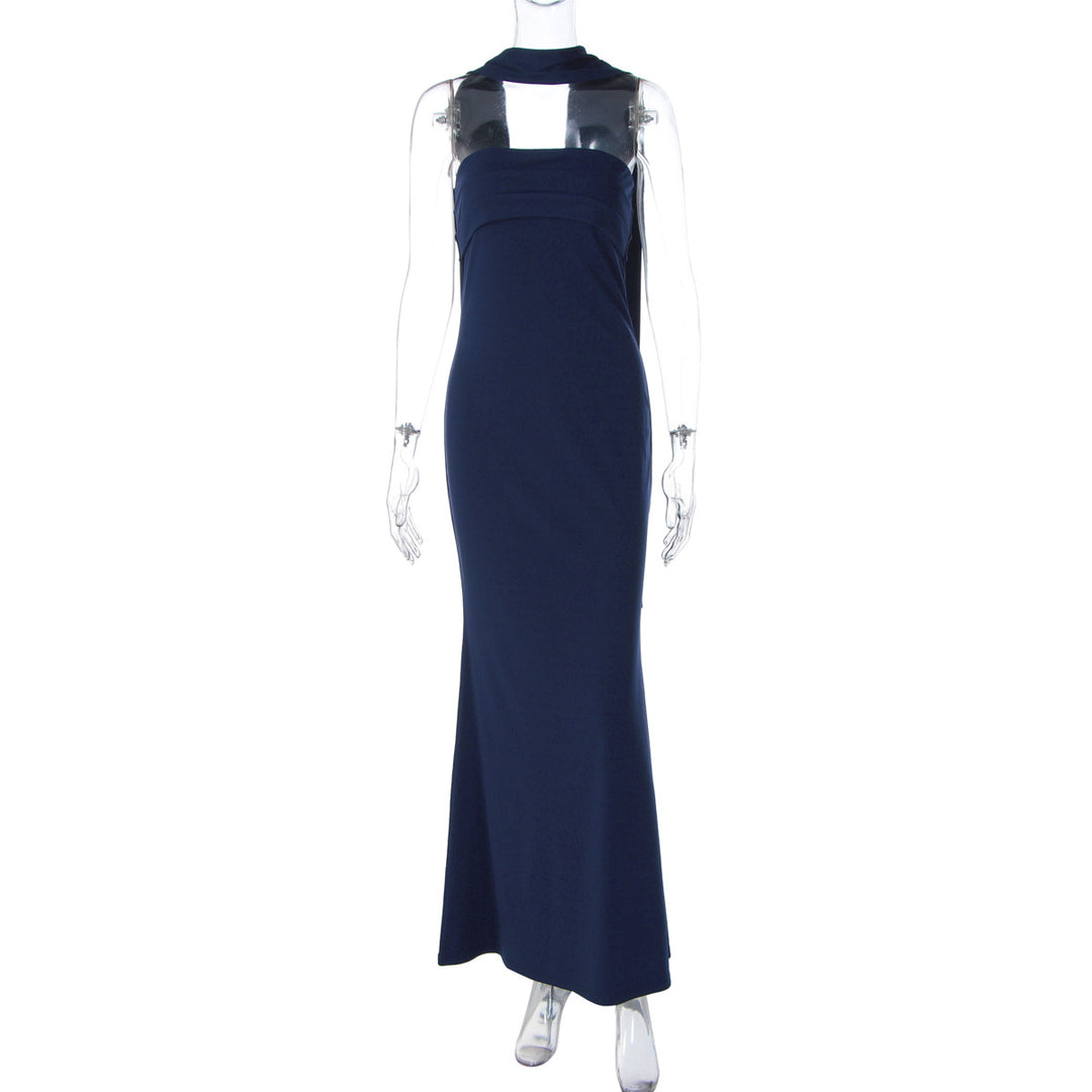 Damen Elegantes Langarm-Maxikleid mit transparenten Details Echo Archiv