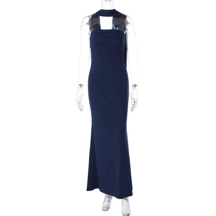 Damen Elegantes Langarm-Maxikleid mit transparenten Details Echo Archiv