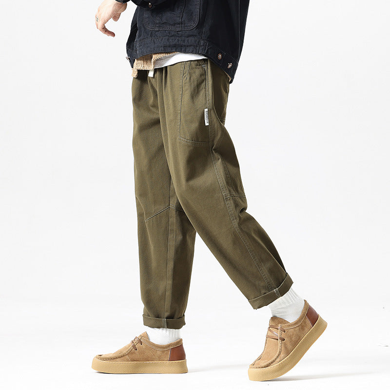 Herren Tapered-Canvas-Jogger mit elastischem Tunnelzugbund, Kniepasse und tiefen Utility-Taschen Echo Archiv