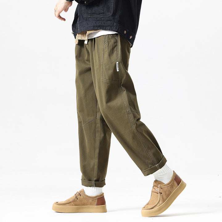 Herren Tapered-Canvas-Jogger mit elastischem Tunnelzugbund, Kniepasse und tiefen Utility-Taschen Echo Archiv
