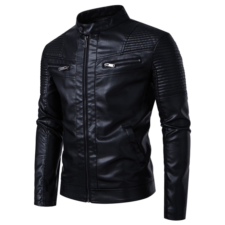 Herren modische Kunstlederjacke mit strukturiertem Design und Innovationsdetails Echoarchiv