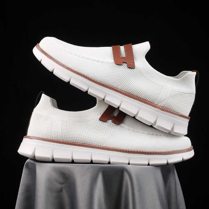 Damen Elastischer Strick‑Mokassin‑Sneaker mit dämpfender EVA‑Sohle und Zierriemen Echoarchiv