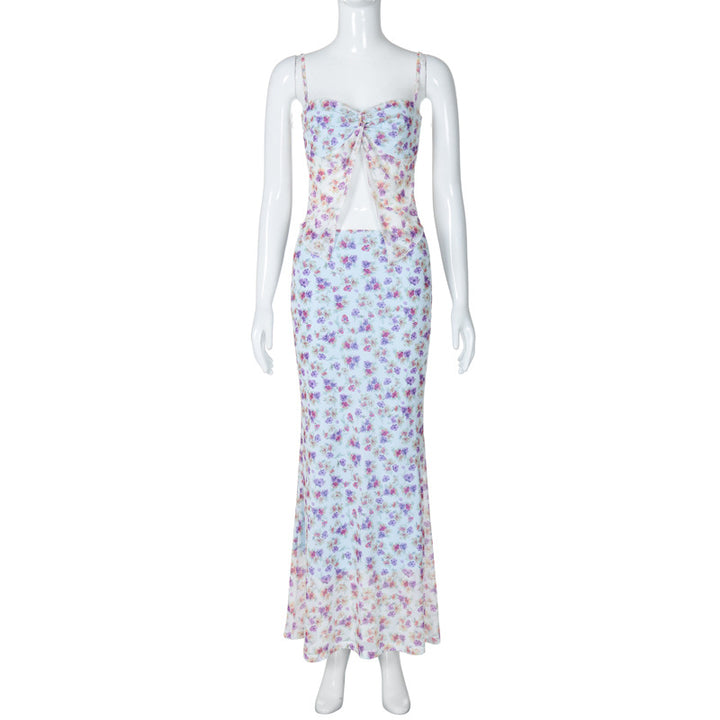 Damen Elegantes Maxikleid mit floralem Muster und raffiniertem Cut-Out Echo Archiv