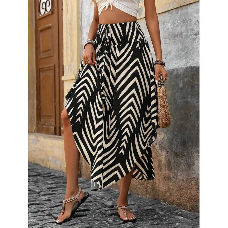 Damen Maxirock mit elegantem Paisleymuster und elastischem Bund Echo Archiv