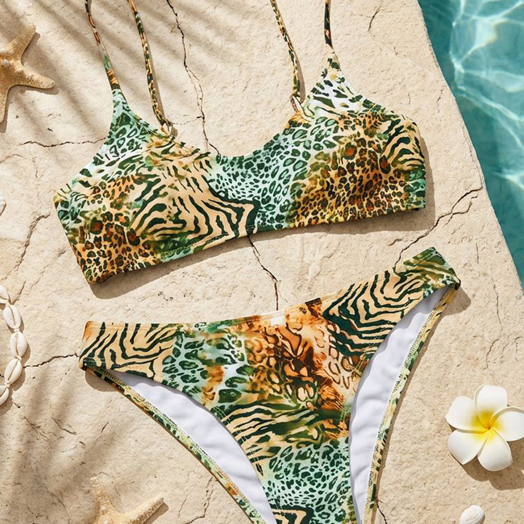 Damen Tiermuster Bikini-Set Echo Archiv