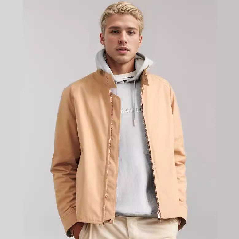 Herren leichte Freizeitjacke im modernen Design mit Stehkragen Echoarchiv