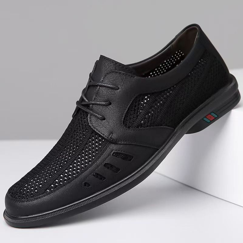 Herren Atmungsaktiver Business-Casual-Halbschuh mit Lochstrick-Elementen Echoarhiv
