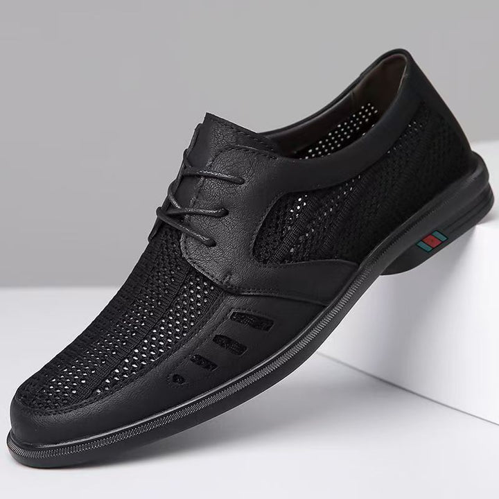 Herren Atmungsaktiver Business-Casual-Halbschuh mit Lochstrick-Elementen Echoarhiv
