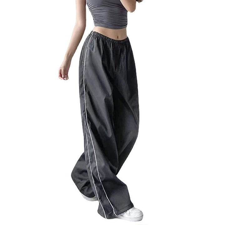 Damen Weite Satin-Hosen mit elastischem Bund Echo Archiv