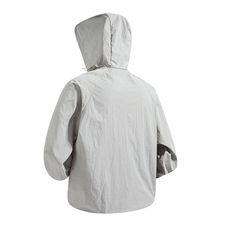 Unisex Leichte packbare Kapuzen‑Windjacke mit wasserabweisender Ripstop‑Hülle und verstellbarer Kapuze Echoarchiv