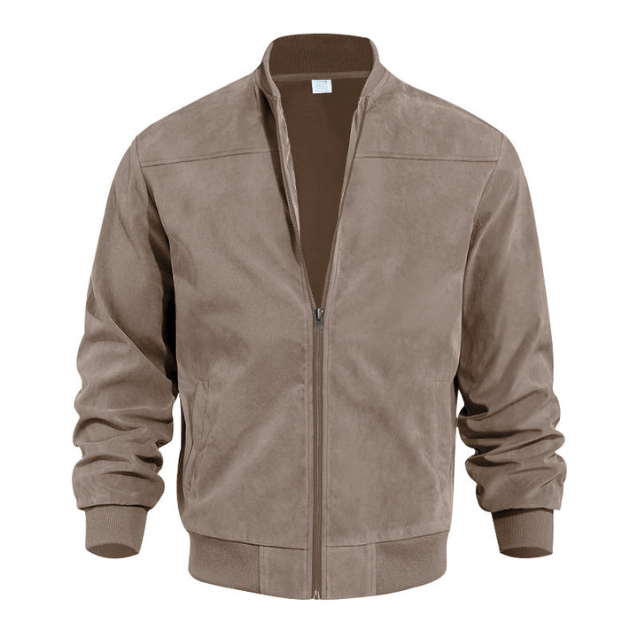 Herren angesagte Bomberjacke aus weichem Wildlederimitat Echoarchiv
