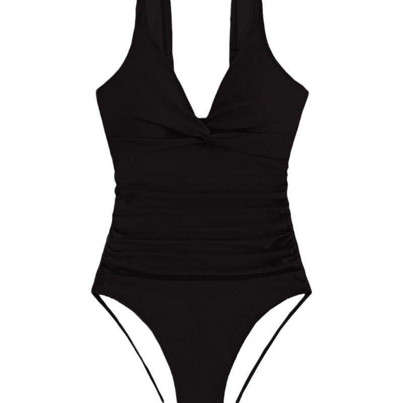 Damen Elegant geschnittene Badeanzug mit knotenfreiem Design Echo Archiv