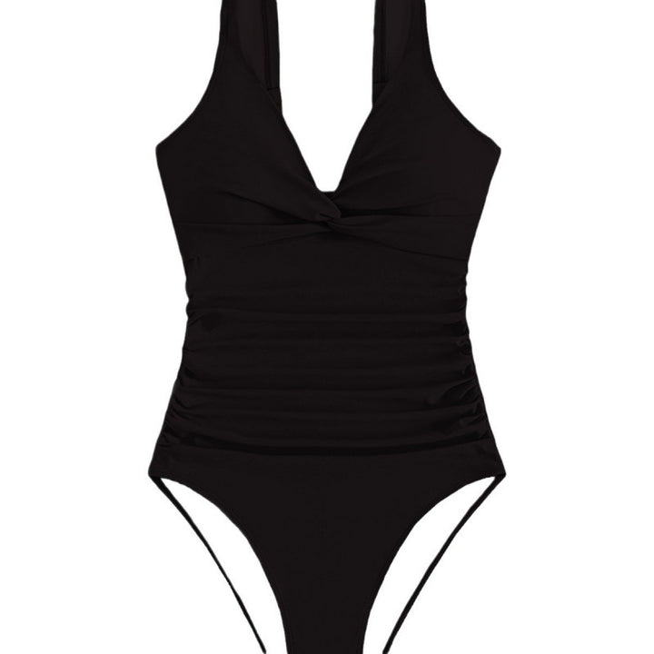 Damen Elegant geschnittene Badeanzug mit knotenfreiem Design Echo Archiv