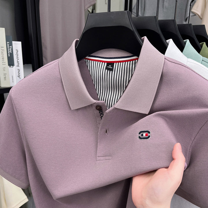 Herren Polohemd mit strukturiertem Piqué-Stoff und eleganter Knopfleiste Echoarchiv