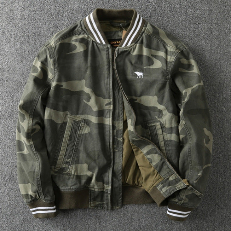 Herren Militärische Bomberjacke mit stylischem Camouflage-Muster Echoarchiv