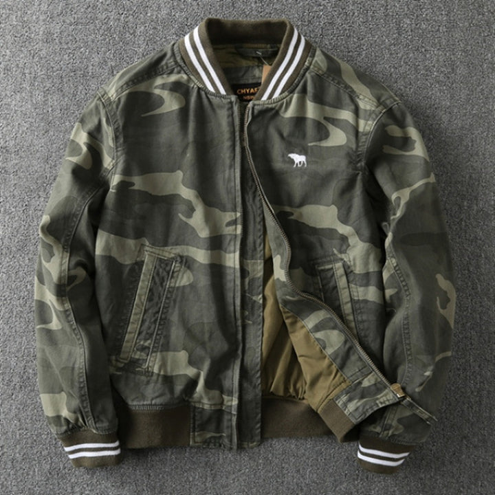 Herren Militärische Bomberjacke mit stylischem Camouflage-Muster Echoarchiv
