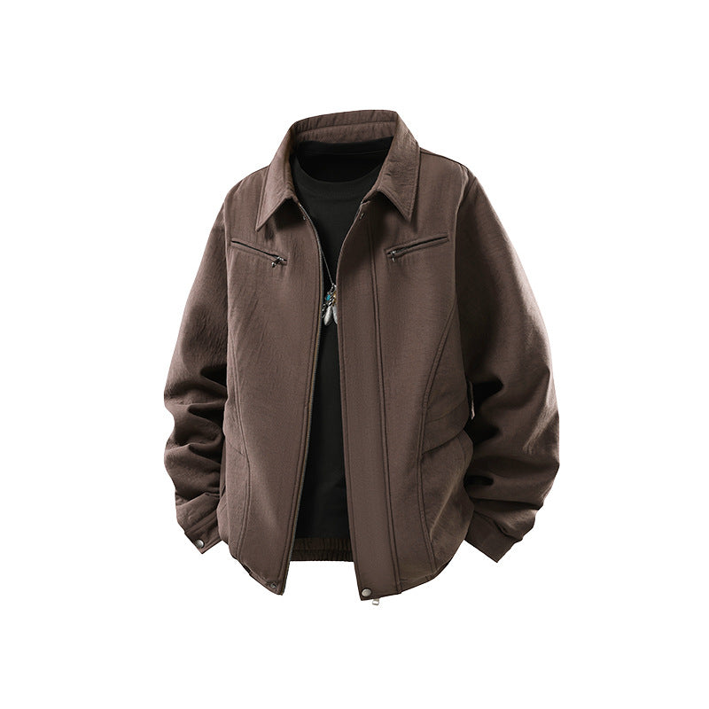 Herren Kurzjacke aus Wollmix mit verdecktem Reißverschluss und Brusttaschen Echo Archiv