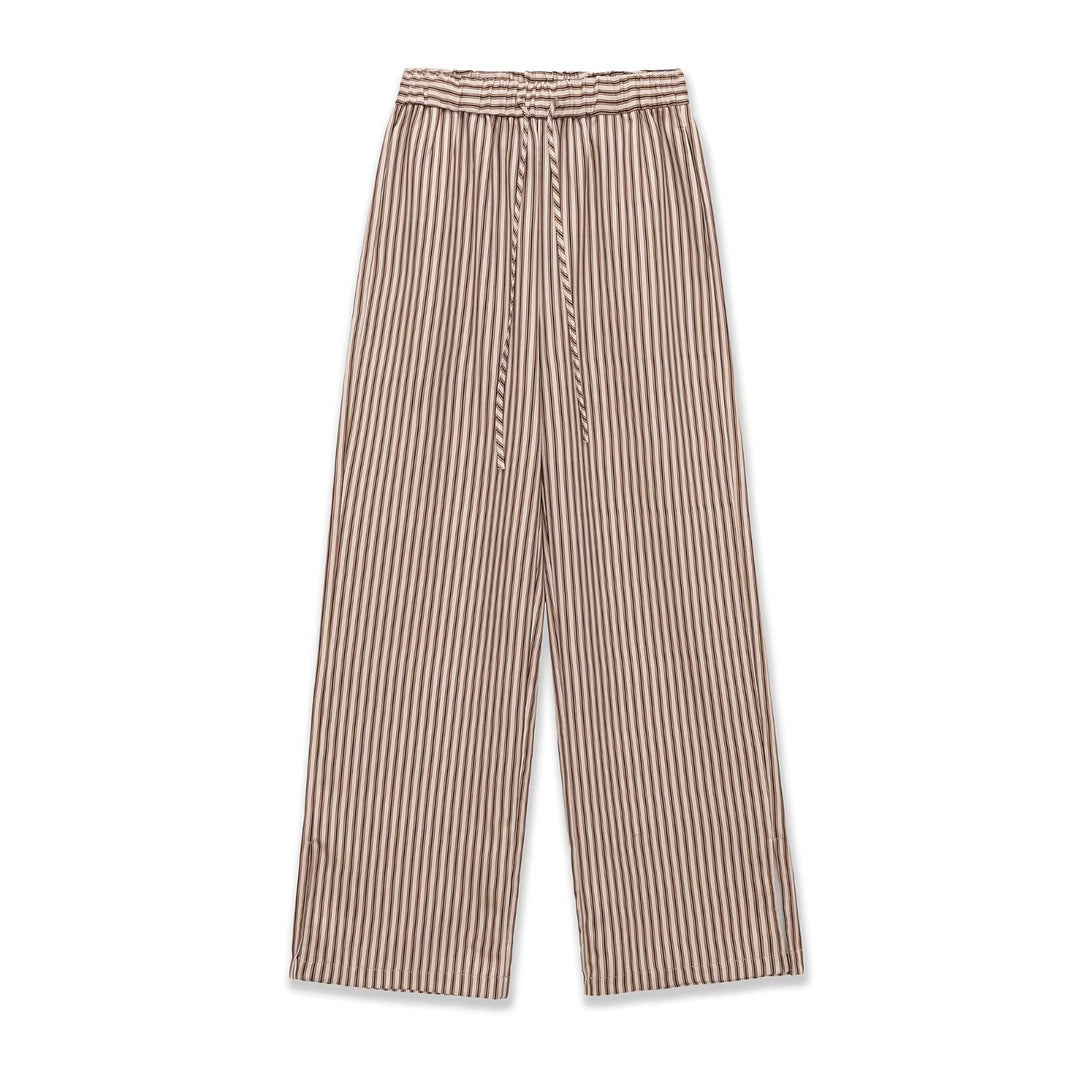 Damen Weite Culotte-Hose mit elastischem Bund und Streifenmuster Echo Archiv